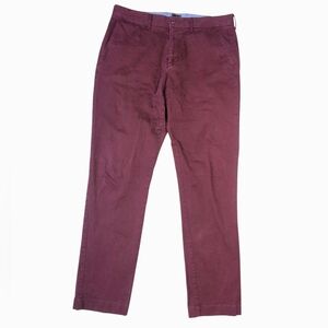 J.Crew 770 Straight Fit Stretch Cotton Chinos Maroon AR886 Men's Size 34